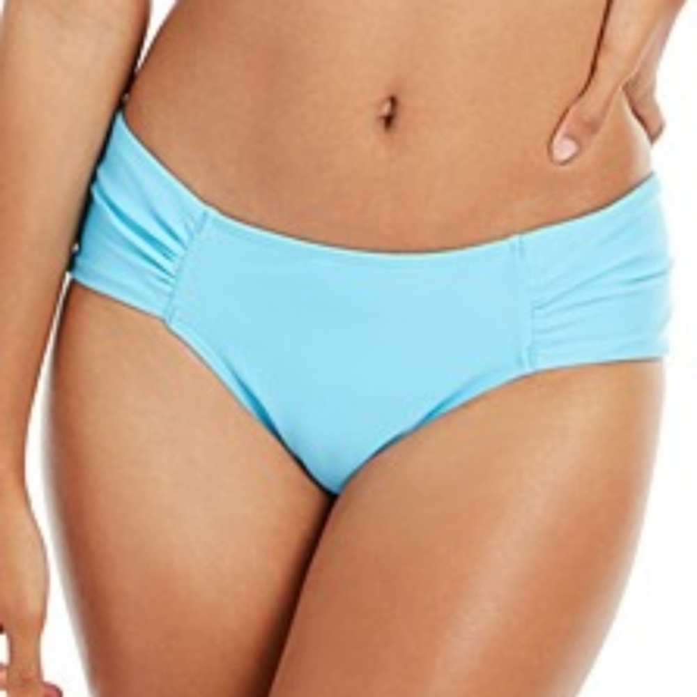 RACHEL‎ Rachel Roy Boardwalk Ruched Bikini Bottom Aqua Blue XL